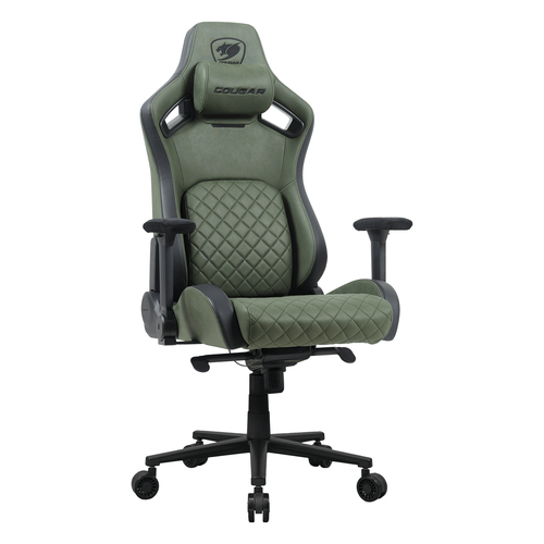 COUGAR DEFENSOR S ARMY GREEN F Ghế chơi game đa năng Ghế bọc vải màu xanh lá cây