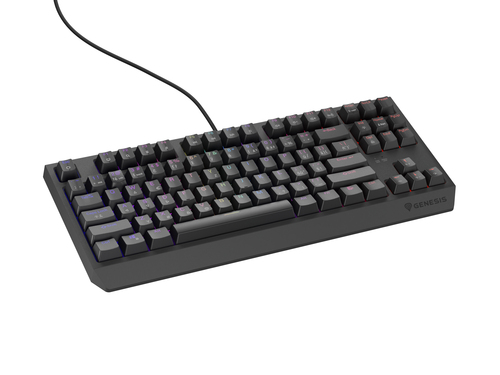 Bàn phím GENESIS Thor 230 TKL CZ SV Outemu Red Chơi game USB QWERTY Tiếng Tiệp Khắc, Tiếng Slovak màu đen