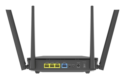 Bộ định tuyến không dây ASUS RT-AX52 Gigabit Ethernet Băng tần kép (2.4 GHz / 5 GHz) màu đen