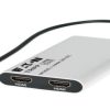 Bộ chuyển đổi cáp video Eaton U444-2H-DL 0,3 m USB Type-C HDMI Bạc