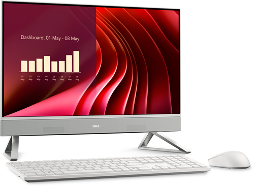 DELL EC24250 Intel® Core™ i5 i5-1334U 60,5 cm (23.8") 1920 x 1080 pixels Màn hình cảm ứng Máy tính All-in-One 8 GB DDR5-SDRAM 512 GB SSD Windows 11 Home Wi-Fi 6E (802.11ax) màu trắng