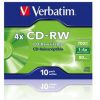 Đĩa CD trắng Verbatim CD-RW 4x 700 MB 10 chiếc