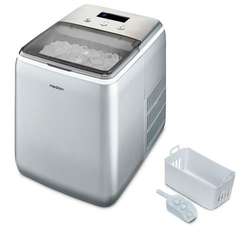 07aa8815fb2e804e3d68eee8f7093df7f5827022.jpg Dụng cụ làm đá viên MEDION MD 11950 Máy làm đá viên tích hợp/độc lập 15 kg/24h màu xanh lơ, màu xám, Bằng kim loại