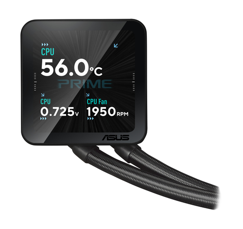 Tản nhiệt máy tính ASUS PRIME LC II 360 ARGB LCD Vi xử lý Bộ làm mát chất lỏng tất cả trong một 12 cm màu đen 1 chiếc