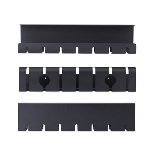 Bộ sắp xếp cáp StarTech.com S2MB-DESK-CABLE-TRAY dạng để bàn Khay cáp màu đen 2 chiếc
