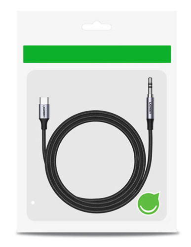Cáp âm thanh Ugreen CM450 1 m 3.5mm USB Type-C màu đen