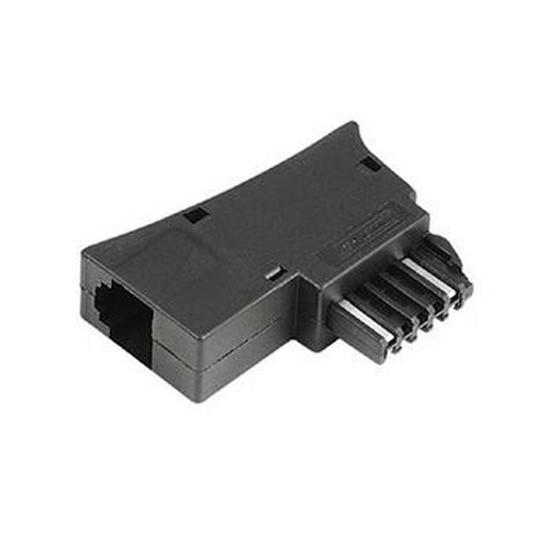 Bộ tách mạng lưới Hama Austrian adapter, TST plug - modular coupling 6P4C màu đen
