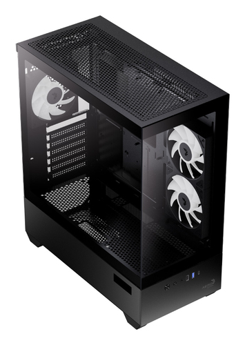 Vỏ máy tính (Case) Aerocool P500D Digi-G-BK-v1 Midi Tower màu đen