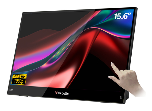 TV & Màn Hình Di Động Verbatim Portable 15.6" FHD Touch Monitor LIGHT Màn hình di động màu đen 39,6 cm (15.6") LCD 1920 x 1080 pixels