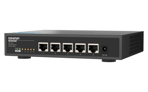Switch mạng QNAP QSW-3205-5T Không quản lý 10G Ethernet (100/1000/10000) Máy tính để bàn màu đen
