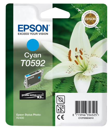 Hộp mực in phun Epson Lily T0592 1 chiếc chính hãng màu lục lam (màu hồ thủy)