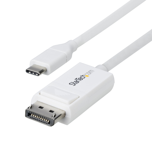 Bộ chuyển đổi cáp video StarTech.com CDP2DP2MBW 1,9 m DisplayPort USB Type-C màu trắng