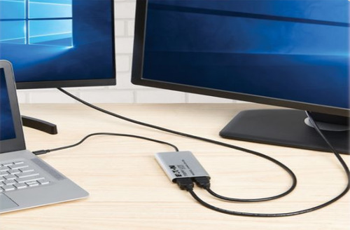Bộ chuyển đổi cáp video Eaton U444-2H-DL 0,3 m USB Type-C HDMI Bạc