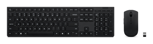 Bàn phím Lenovo 4X31R64328 Kèm chuột Office RF Wireless + Bluetooth Tiếng Romani màu đen
