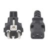 Dây cáp điện Manhattan 308700 màu đen 5 m CEE7/7 IEC C13