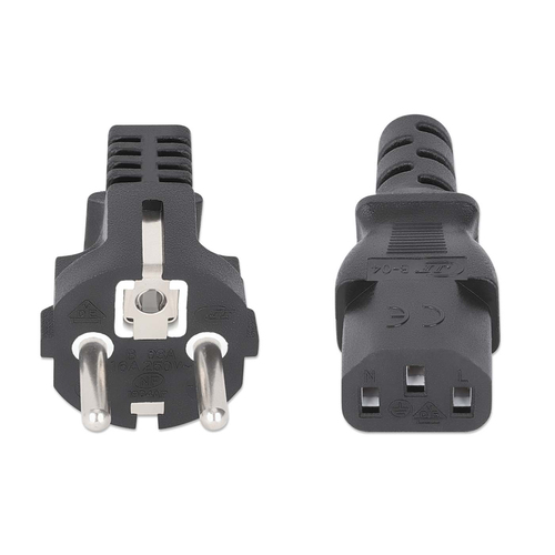 Dây cáp điện Manhattan 308700 màu đen 5 m CEE7/7 IEC C13