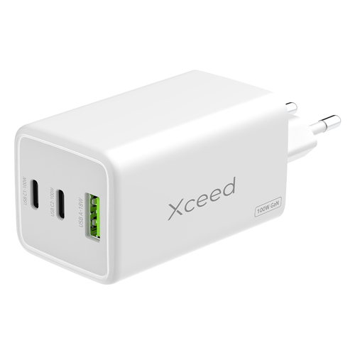 Củ sạc điện thoại Xceed 111207100WD0 Dạng đa năng màu trắng Dòng điện xoay chiều Sạc nhanh Trong nhà