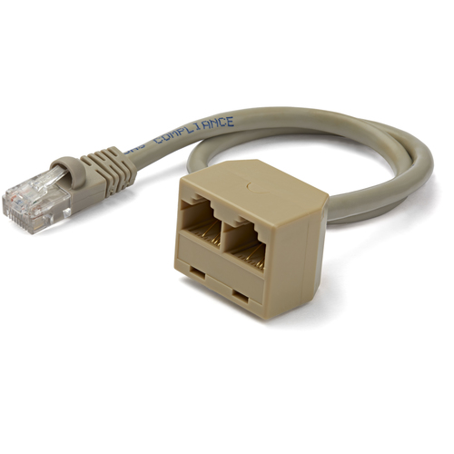 Bộ tách mạng lưới StarTech.com RJ45SPLITTER màu xám