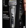 Máy cạo râu Braun Series 9 Pro+ 9615S lưỡi lá Bộ tỉa màu đen, màu xám