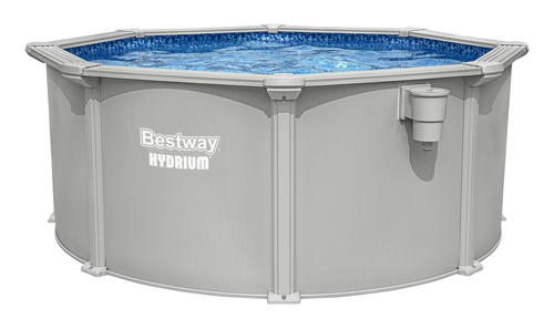 Hồ bơi nổi Bestway 56566 / 26 Hồ bơi gắn khung Vòng tròn 7630 L màu xám