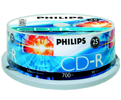 Đĩa CD trắng Philips CD-R 52x 700MB / 80min SP(25) 25 chiếc