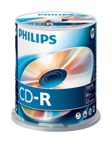 Đĩa Philips CR7D5NB00/00 CD trắng CD-R 700 MB 52x 100 chiếc