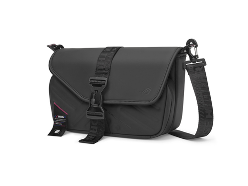20d157b6d244856aa4fcac312b879d071d2351c9.jpg Hộp bọc máy chơi game cầm tay ASUS BC3004 ROG SLASH SLING BAG 4.0 Túi Messenger Da PU, Pôliexte (vải nhân tạo) màu đen