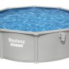 Hồ bơi nổi Bestway 56384 / 26 Hồ bơi gắn khung Vòng tròn 17430 L màu xám