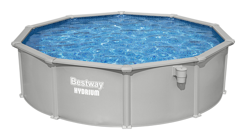 Hồ bơi nổi Bestway 56384 / 26 Hồ bơi gắn khung Vòng tròn 17430 L màu xám