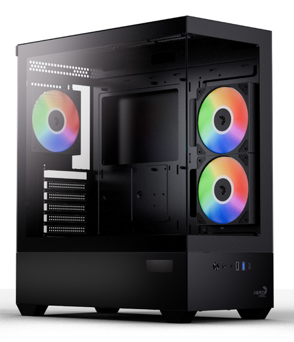 Vỏ máy tính (Case) Aerocool P500D Digi-G-BK-v1 Midi Tower màu đen