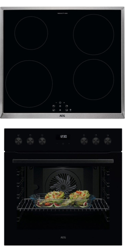 Bộ dụng cụ nấu ăn AEG OU5AE20AK + IEB64000XB Bếp từ phân vùng Lò nướng bằng điện