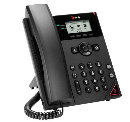 Điện thoại IP HP Poly VVX 150 2-Line IP Phone and PoE-enabled màu đen 2 dòng