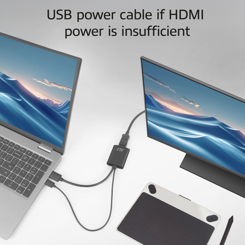 Bộ chuyển đổi cáp video ACT AC7536 0,24 m HDMI + USB DisplayPort màu đen