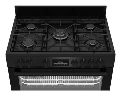 Bếp Beko BGM 11226 EB đứng độc lập Chạy bằng điện Khí ga màu đen