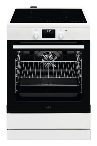 Bếp AEG CIB6642ABW đứng độc lập Chạy bằng điện Bếp từ phân vùng màu trắng
