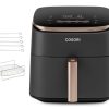 Nồi chiên Cosori Turbo Blaze Chef Edition Đơn 6 L Độc lập 1725 W Nồi chiên không dầu màu đen, Vàng hồng