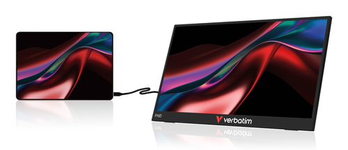 TV & Màn Hình Di Động Verbatim Portable 15.6" FHD Monitor LIGHT Màn hình di động màu đen 39,6 cm (15.6") LCD 1920 x 1080 pixels