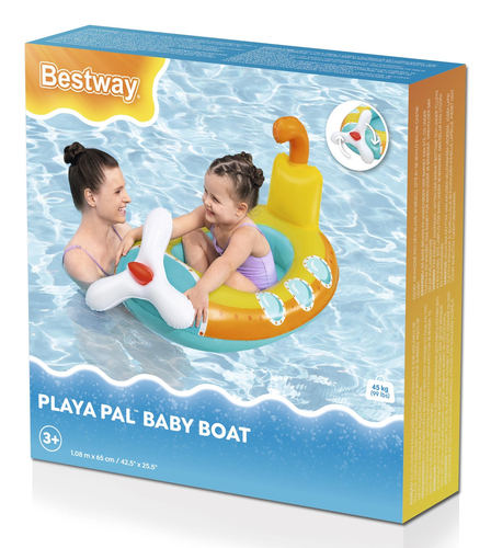Phao bơi cho bé Bestway 34213 Polyvinyl chloride (PVC) màu hỗn hợp Thuyền cho bé