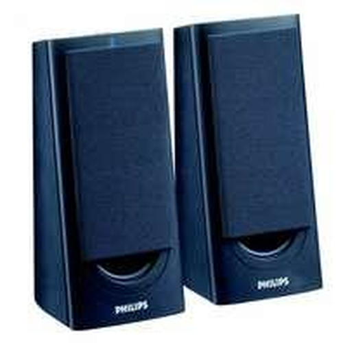 Loa Philips MMS222 Actieve Stereo PC Speakers 2 x 3Watt RMS Bass Reflex Hoofdtelef Có dây