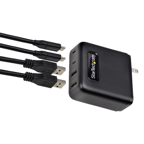 Củ sạc điện thoại StarTech.com 2210GN-WALL-CHARGER Dạng đa năng màu đen Dòng điện xoay chiều Sạc nhanh Trong nhà