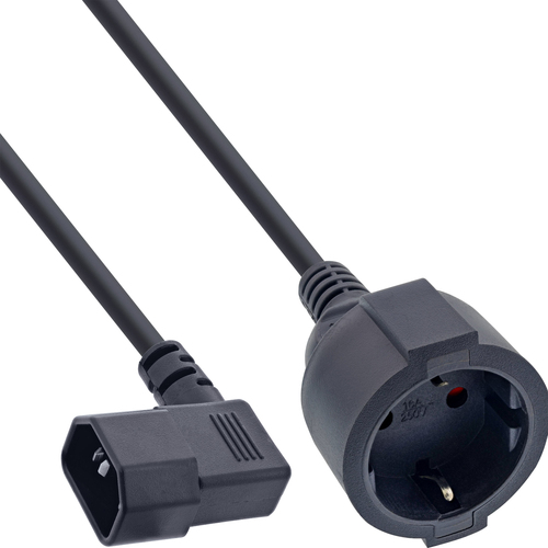 Dây cáp điện InLine 16759M màu đen 3 m IEC C14 Schuko