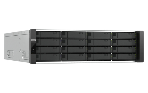 Máy chủ lưu trữ QNAP ES1686dc R2 NAS Rack (3U) Intel® Xeon® D D-2142IT 64 GB DDR4 0 TB QNAP QES màu đen, màu xám