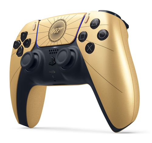 34c3c620fbbccf056c20bdbdeeb79bb7fcef31fc.jpg Đồ chơi điều khiển từ xa Sony Interactive Entertainment DualSense Wireless Controller – 007 First Light Limited Edition màu đen, Vàng kim loại Bluetooth/USB Gamepad Analog / Số PlayStation 5, Android, MAC, Máy tính cá nhân, iOS
