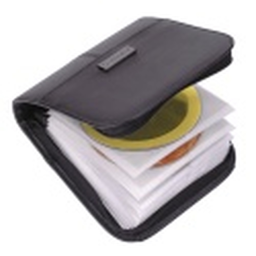 Hộp đựng đĩa quang Targus CD Case 24xCDs Leather Black Cargo Line màu đen