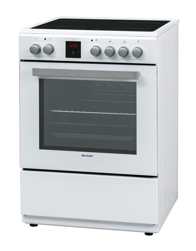 Bếp Sharp KF-76VDD19W-DE đứng độc lập Chạy bằng điện Gốm màu trắng