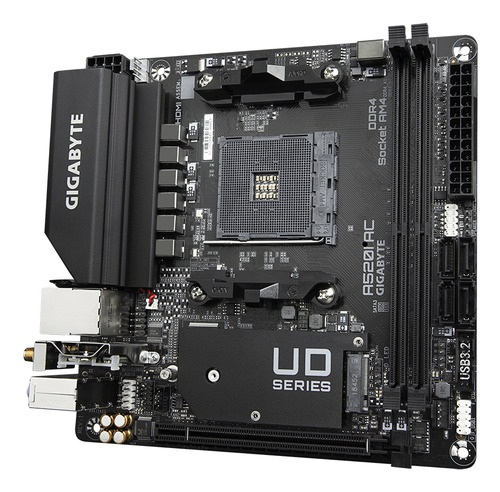 372feef3acc8b86f05c4d4aa7abad5478944040b.jpg Bo mạch chủ GIGABYTE A520I AC (Rev. 1.4) AMD A520 Socket AM4 mini ITX