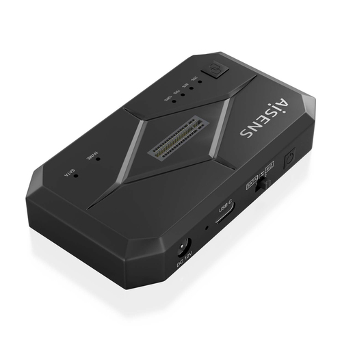 Trạm docking ổ cứng AISENS ASDS-M2SATA04B USB 3.2 Gen 1 (3.1 Gen 1) Type-C màu đen