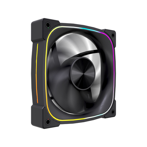 Tản nhiệt máy tính VIDA Stealth 120mm ARGB PWM Case Fan, Hydraulic Bearing, Outer Ring Lighting, 600-1500 RPM, Black Thùng máy tính Quạt 12 cm màu đen 1 chiếc