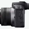 Máy ảnh kỹ thuật số Canon EOS R100 + RF-S 18-45mm F4.5-6.3 IS STM MILC 24,1 MP CMOS 6000 x 4000 pixels màu đen
