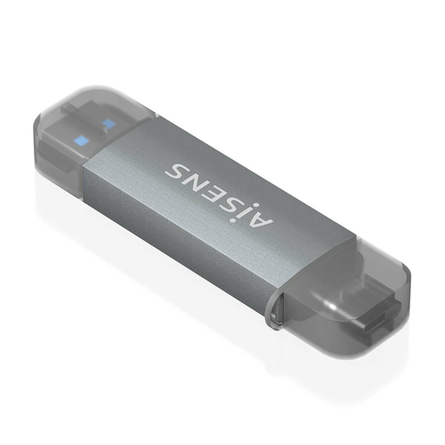 3999dc9045e6e45ffb4c95c46e2215111b71faca.jpg Đầu đọc thẻ AISENS ASCR-2AC08-GR USB 3.2 Gen 1 (3.1 Gen 1) Type-A/Type-C màu xám